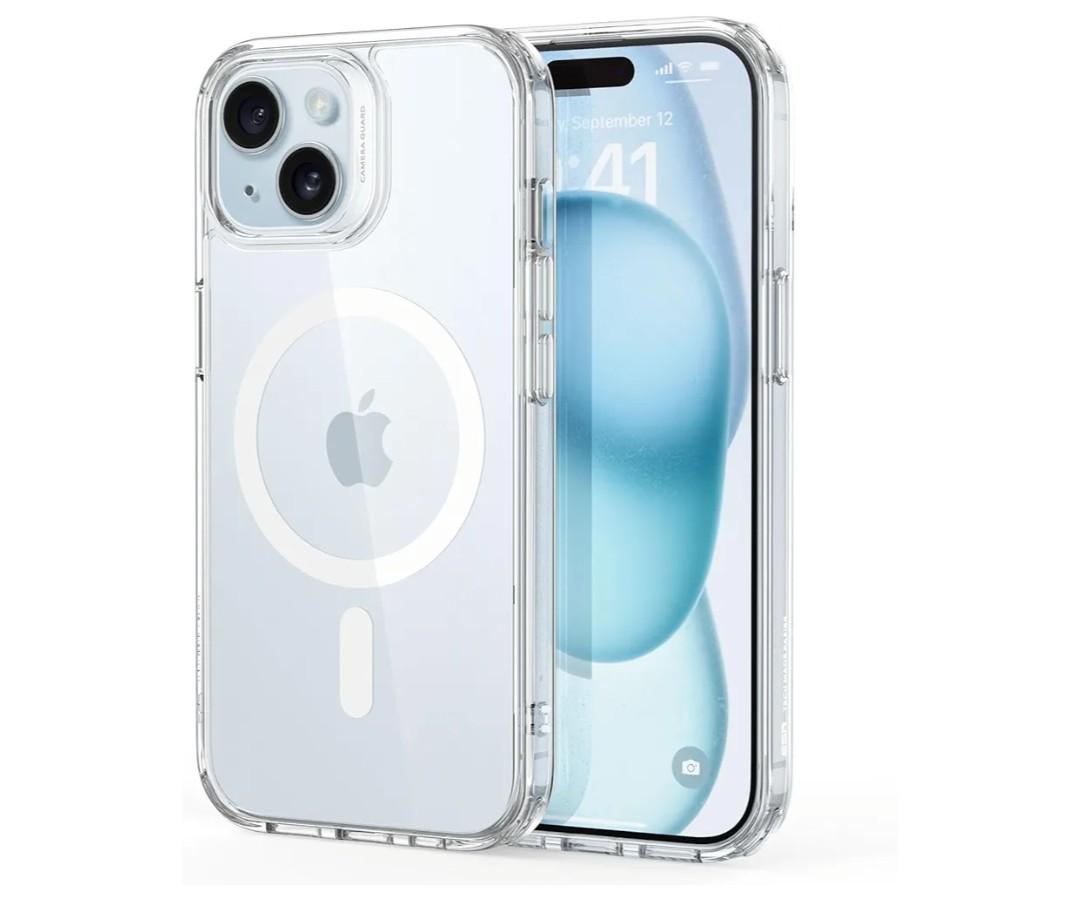 ESR for iPhone 15 Case, Compatible with MagSafe, Military-Grade Protection, Yellowing Resistant, Scratch-Resistant Back, Magnetic Phone Case for iPhone 15, Classic Series, Clear