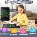 2 x [2 Pack] Genialba LCD Writing Tablet 8.5-Inch Colorful Doodle Board, Toddler Learning Educational Toys Gifts for 3-8 Years Old Girls and Boys, Electronic Drawing Pad for Kids (Black&White)