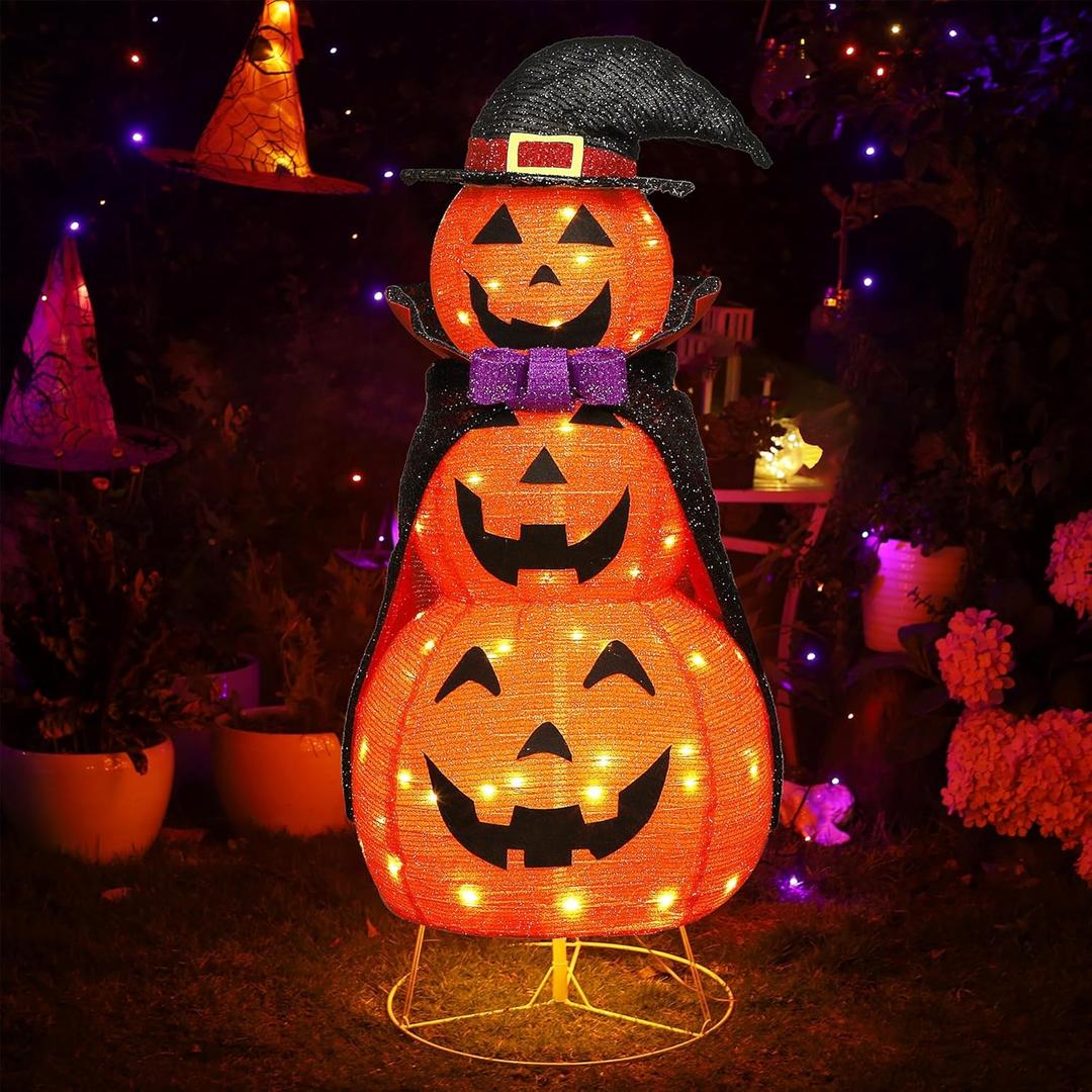 Luba Home Halloween Collapsible Lighted Display, 17.7 x 17.7 x 42 in