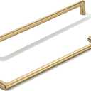 khtumeware 6 Pack Brushed Brass Cabinet Pulls 12 Inch(305mm) Hole Centers Satin Gold Cabinet Pulls Kitchen Cabinet Hardware for Cupboard Drawer Handles Dresser Pulls