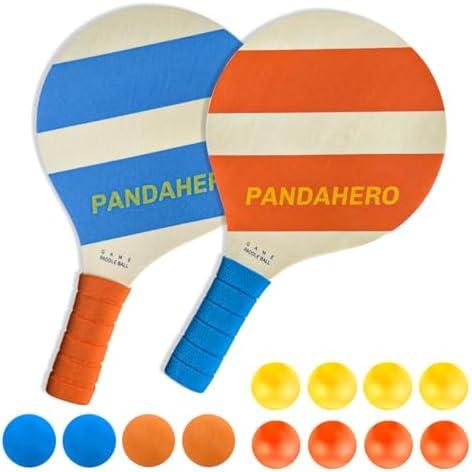 Pandahero Beach Paddle Ball Replacement Set - 12 Colorful High Visibility Waterproof Balls, Suitable for Smash Ball, Pro Kadima, and All Kinds of Outdoor Beach Paddle Games