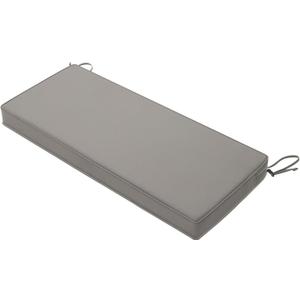 Favoyard Outdoor Bench Cushion 48 x 18 Inch Waterproof Patio Furniture Cushions 3-Year Color Fastness Garden Sofa Settee Couch Swing Pads with Handle and Adjustable Straps, Light Gray