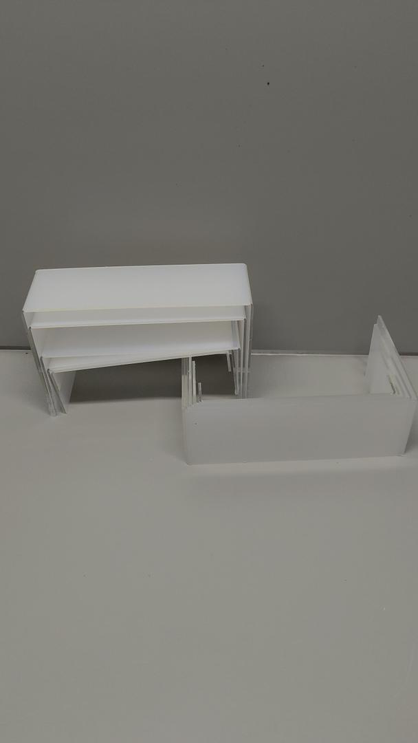 Pwbarwq 10 Pcs Acrylic Display Stands, 12" Clear Rectangular Display Shelf for Showcase, Collectibles, Cupcake, Dessert