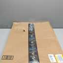 Malier Indoor Dog Gate with Door, 26-41" Extra Wide Full Metal Pet Gate Short Dog Gate for Stairs, Pressure Mount 10'' Tall Small Puppy Low Gate Easy Step Over for Doorways (Black)