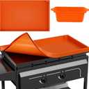 28" Silicone Griddle Mat for Blackstone, Heavy Duty Food Grade Silicone Around Grill Mat, 28 Inch Blackstone Griddle Cover, Upgraded Edge-Full Cover, with One Grease Cup, Suitable for All 28" Grill