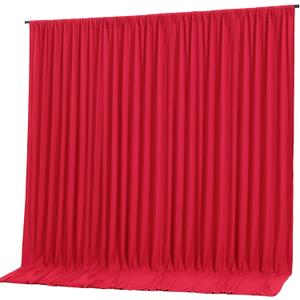 10x10ft Red Backdrop Curtain Panels for Parties - Wrinkle Free Polyester Photo Curtain Backdrop Wedding Back Drop Fabric Drapes for Party Decorations Background for Photography