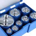 16PCS 2000g Calibration Weight, M2 High Precision Scale Calibration Weight Kit Set 10g, 20g, 50g, 100g, 200g, 500g, Chrome Finish Calibration Weight with Storage Case and Tweezers