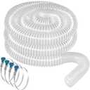 Qucship PVC Dust Collection Hose 2 1/2" x 20' - Heavy PVC Fume Collection Hose for Workshop, Woodworking, Dust Collection Systems