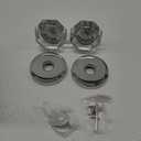 Passage Glass Door Knobs Interior, Octagon Crystal Door Knobs for Hall and Closet, Polished Chrome