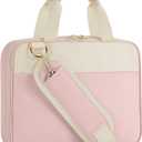 CASIRENA Bible Covers for Women - Extra Large Size Bible Carrying Case, Church Bible Bag with Padded Handle, Adjustable Shoulder Strap, Zippered Pockets, Perfect Gifts for Church Religious (Pink)