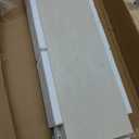 Household Essentials in‑Wall Recessed Ironing Board Cabinet with Storage Shelves, White Finish, 15.75"L x 7.75"W x 47.75"H