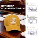 250th USA Anniversary Hat | Adjustable Cotton Unisex Baseball Cap for Patriotic | Perfect for Independence Day & Patriotic Events | Ideal Gift for 250 Years USA Anniversary Events Ginger Yellow (Gold)