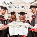 2 x graduation invitations 2025 - Grad Party - 20 invitation cards with envelopes, Gold Font Fill-in style Celebration party invitation, College Graduation Party Decoration & Supplies - A01