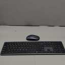 Wireless Keyboard and Mouse Combo,2.4G USB Ultra Slim Quiet Full Size Matte PC Computer Keyboard & Mice,3 DPI,19 Multimedia Key,Lag-Free Ergo,Long Battery Life for Desktop,Laptop,Smart TV,MAC,Windows