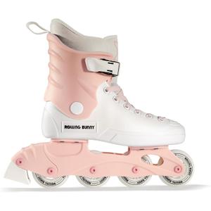 Rolling Bunny Inline Skates for Women Girls - Adult Inline Skates for Outdoor and Indoor, with Durable Outer Shell and Ankle Support, ABEC-7 Bearings, Solid and Comfortable (US Women 6, Pink / White) Rolling Bunny Inline Skates for Women Girls - Adult Inline Skates for Outdoor and Indoor, with Durable Outer Shell and Ankle Support, ABEC-7 Bearings, Solid and Comfortable (US Women 6, Pink / White)