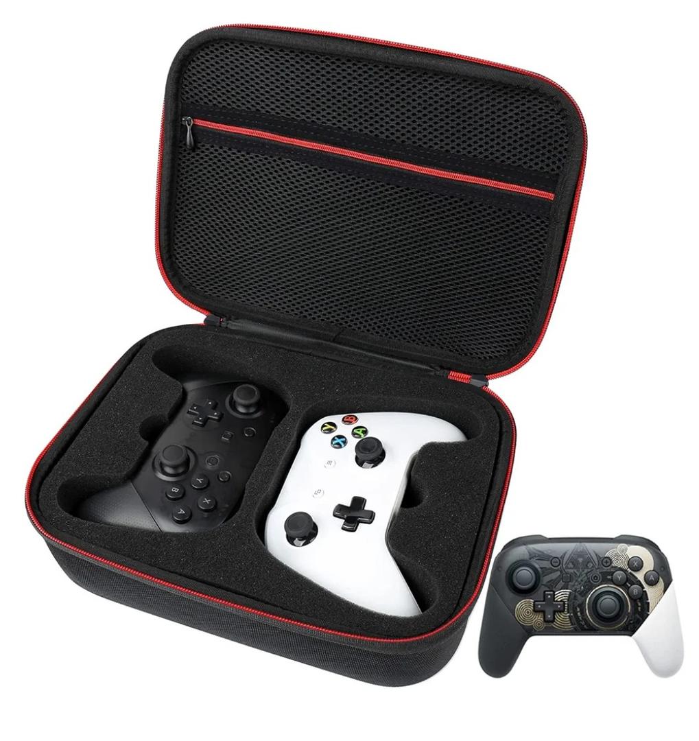 Younik Controller Carrying Travel Case, Protective Hard Case for 2 Universal Controllers, Compatible with P5, P4, X-box 1, Switch Pro, Black