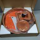 Cat Bed Desk with Pet Mat, Cat Hammock for Desk with Bowl, 360 Rotation and Adjustable Height, Orange