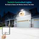 180W LED Security Light, 18000LM Flood Light Outdoor, Wired, Switch Controlled, IP65 Waterproof Exterior Floodlight, 6500K Daylight White, 3 Adjustable Heads for Garage, Yard, Entryway (White)