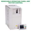 AC 220V/15KW 20HP Variable Frequency Drive,55A VFD Inverter Single Phase to 3 Phase Converter,Used on 15HP(11kW) 42Amps 200-230V 3-Phase Motor