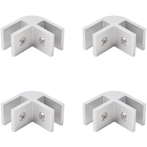 INCREWAY Wind Guard Corner Hardware, Tempered Glass Connector Kit, 4 Corners, Aluminum, for Custom Sized Wind Guard on Outdoor Gas Fire Pits