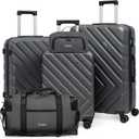 Luggage Sets 5 Piece, Suitcases with Wheels, ABS Hard Case Luggage with TSA Lock Spinner Wheels, Carry On Luggage Set(5 Piece Sets (20"/24"/28"/DB/TB))