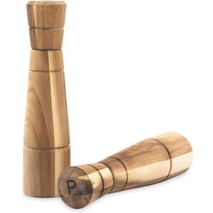 Wood Salt and Pepper Grinder Set of 2, Wooden grinder, Shakers with Adjustable Coarseness, Mill Set for Spice Acacia Material