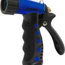 Dramm ColorStorm Premium Pistol Spray Nozzle for Garden Hose with Trigger Style Handle, for your Car, Boat, Deck, Sidewalk, Flowers and Young Trees, Blue, Variable Spray Patterns (1 EA)