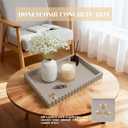 Extra Large Square Concrete Decorative Tray for Coffee Table Tray Decor  Ottoman Tray for Living Room - Bandejas Decorativas  Coffee Table Trays Decorative Centerpiece (Gray)