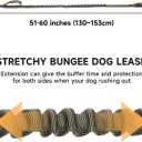 Excellent Elite Spanker Tactical Bungee Dog Leash Military Adjustable Dog Leash Quick Release Elastic Leads Rope with 2 Control Handle(Ranger Green)