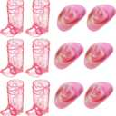 Artlunar Mini Pink Cowgirl Boots Shot Glasses with Pink Hat - Plastic Cute Shot Glasses for Women Western Cowgirl Party Favors