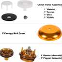 For Febco 765-1 Repair Kit, 765 1" & 1-1/4" Model, 905-212 Bonnet Poppet Repair Kit & 905-052 Check Valve Assembly & Canopy for Febco 765-1 inch & 1-1/4 inch Backflow Preventer and Vacuum Breaker
