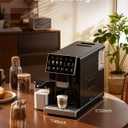 ICEVIVAL Fully Automatic Coffee Machine, 20 Bar Coffee Maker with Grinder, Automatic Espresso Machine with 15 Grinding Levels, Touch Control for Cappuccino & Latte, Auto Self-Cleaning