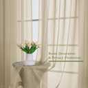 Lecloud Taupe Sheer Curtains for Bedroom Decor 84 Inches Long 2 Pcs, Modern Farmhouse Decor Rod Pockets Airy Light Filtering Curtains for Living Room, Dining Room Drapes, Each Panel 59" W x 84" L