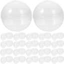 Luxshiny 50Pcs Vending Machine Capsules 2.36 Inch Clear Round Empty Capsules for Toy Gumball Machines Kids Party Favors Prize Containers (6X6CM)