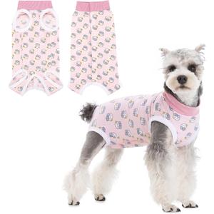 Coppthinktu Recovery Suit for Dogs After Surgery, Dog Onesie Surgery Recovery Suit for Female Spay, Soft Male Surgical Pajamas Bodysuits for Small Medium Puppy to Anti Licking Dog Cone Alternative (Large)