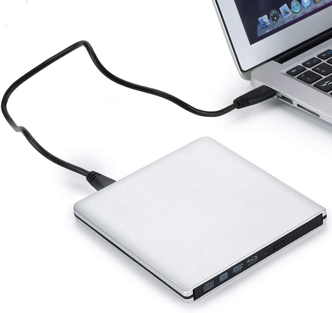 Aluminum External USB 3.0 and USB C UHD 4K Blu-Ray Writer BD-RE BD Burner Blu-ray DVD CD Super-Muti Drive for PC Laptop iMac and Mac
