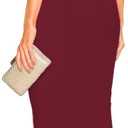 Aigeman Women Spaghetti Straps Mermaid Evening Gown Wedding Guest Dress Drape Neck Lace Backless Formal Maxi Dress 21 (Red, M)