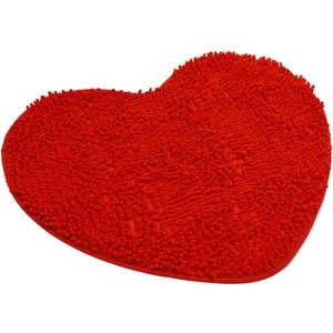 Valentine's Day Rugs, Red Love Heart Shaped Bathroom Rug, Cute Love Bath Mats for Bathroom Home Decor (red)