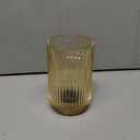 Battery Operated Lamp, Cordless Table Lamp with Timer, Desk Bedside Lamps with LED Warm Light, Glass Small Table Lamp for Bedroom, Bathroom, Living Room, Home Decor - Amber