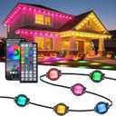 KISUFU 100FT Permanent Outdoor Lights, 2IN1 Outdoor Ground Lights & LED Light for House, DIY Scene Mode, IP67 Waterproof for Christmas, Holiday, Party, Halloween Decorations