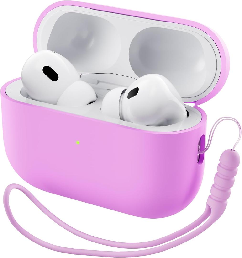 ORNARTO Compatible with AirPods Pro 2 Case 2022, Full Protective Hybrid Silicone for AirPods Pro 2nd Generation Case, Front LED Visible Skin Cover-Cherry Blossom ORNARTO Compatible with AirPods Pro 2 Case 2022, Full Protective Hybrid Silicone for AirPods Pro 2nd Generation Case, Front LED Visible Skin Cover-Cherry Blossom