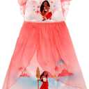 Disney Girls' Princess Dress Nightgown, Fantasy Gown, Soft & Cute Pajamas for Kids (3T, Moana Dreamer)