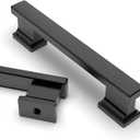 Asidrama 10 Pack 3.75 Inch(96mm) Matte Black Kitchen Cabinet Handles, Cabinet Pulls Kitchen Cabinet Hardware for Cupboard Drawer Pulls