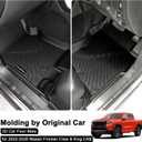 Floor Mats | Fits 2022-2025 2026 Nissan Frontier Only Fit Crew & King Cab | TPE All Weather Protection Floor Liners | Front Row Mat Accessories, 2-pc Black