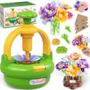 Arts and Crafts Kit for Kids Ages 4-8, Flower Bouquet Toys,DIY Flower Market Toys,Build Your Flower Bouquet,Educational Christmas Birthday Easter Gifts for 3 4 5 6 7 8 9 Year Old Girls (CA Green)