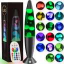 Black Liquid Motion Lamp 17 Colors Changing Lamp LED Night Light for Adults & Kids 13.5 Inch Pink Blue Red Green Purple Small Relax Mood Nightlight Table Lamp for Kids Room,Bedroom,Office Home Decor