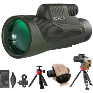 12x56 HD Monocular Telescope High Powered for Adults with Smartphone Adapter, High Powered Monocular Scope with Clear Low Light Vision for Star Watching, Bird Watching, Hiking, Concert