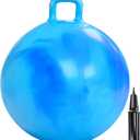 Hopper Ball for Kids Adults & Teens, 28 Inch Clouds Bouncy Ball with Handle, Sit On Hippity Hop Exercise with Air Pump, Jumping Hopping Toys Active Play for Family Activities Indoor Outdoor Fun Races