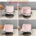 Acrylic Cake Disc Set - 6.25/8.25/10.25 Inch Clear Decorating Supplies with 6 Round Discs, 2 Icing Scrapers and 3 Center Dowels for Cake Baking