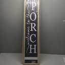 ZZJJHYWGQ Welcome To The Porch Sign For Front Porch Standing 45"X9" Wood Frame Large Vertical Tall Board Welcome Sign for Home Outside Front Door Wall Decor (Wood Black)